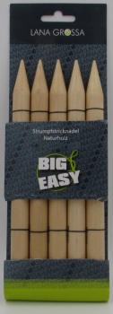 Lana Grossa Big & Easy Holz Nadelspiel 20 cm Länge, verschiedene Stärken