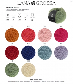 Preview: Lana Grossa Corallo 50g - freie Farbwahl