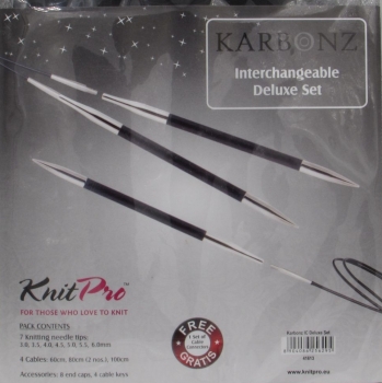 Knit Pro Karbonz Deluxe Set Stricknadelspitzen