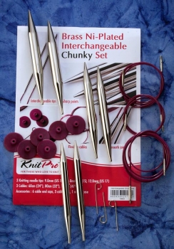 Knit Pro Nova Metall Chunky Set Stricknadelspitzen + Seile + Zubehör
