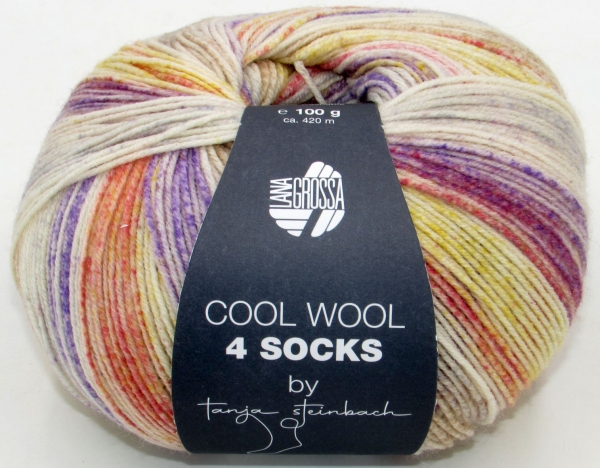 Lana Grossa Cool Wool 4 Socks print by Tanja Steinbach - freie Farbwahl