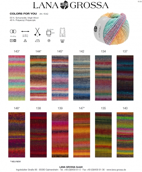 Lana Grossa Colors for You - freie Farbwahl