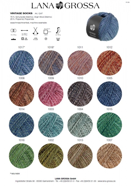 Lana Grossa Vintage Socks - freie Farbwahl