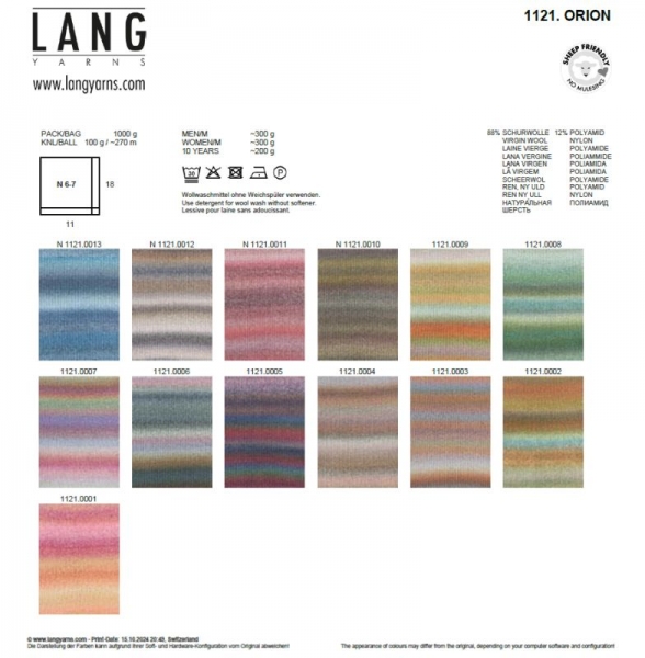 Lang Yarns Orion, freie Farbwahl
