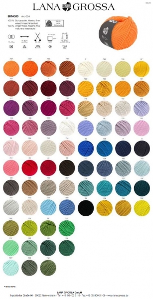 Lana Grossa Bingo superfein Wolle Merino extra fein alle Farben