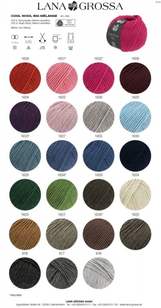 Lana Grossa Cool Wool Big Melange Merino - freie Farbwahl