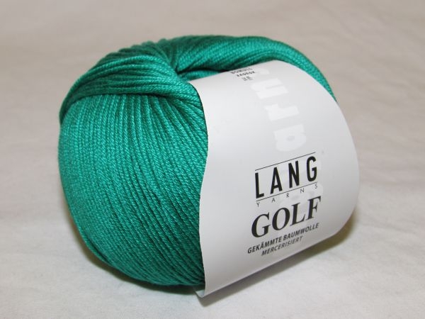Lang Yarns Golf hochwertige gekämmte Baumwolle mercerisiert uni