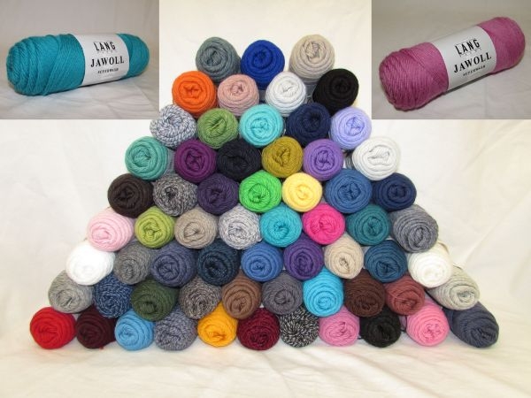 Lang Yarns Jawoll Superwash  hochwertige Sockenwolle uni und 2 farbig, alle Farben