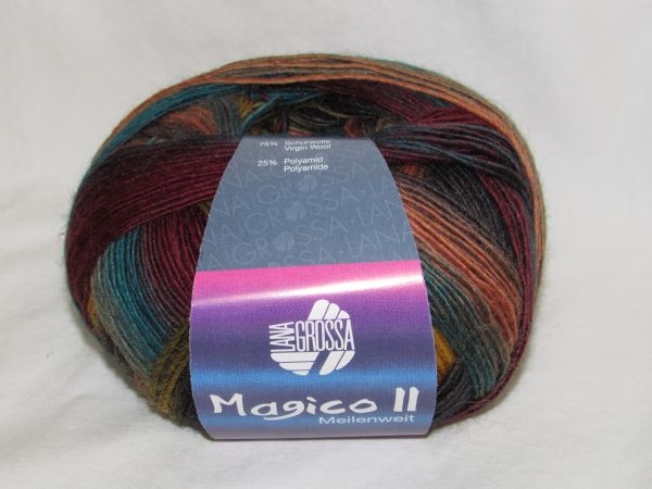 Lana Grossa Meilenweit Magico II Farbwahl Sockenwolle Lace-Garn Farbverläufe alle Farben