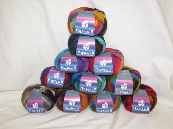 Lana Grossa Meilenweit Magico II Farbwahl Sockenwolle Lace-Garn Farbverläufe alle Farben