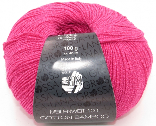 Lana Grossa Meilenweit 100 Cotton Bamboo, freie Farbwahl