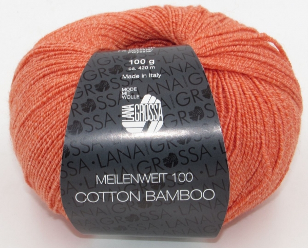 Lana Grossa Meilenweit 100 Cotton Bamboo, freie Farbwahl