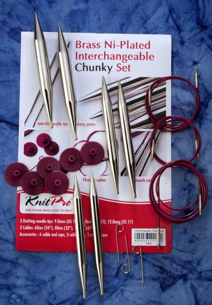Knit Pro Nova Metall Chunky Set Stricknadelspitzen + Seile + Zubehör