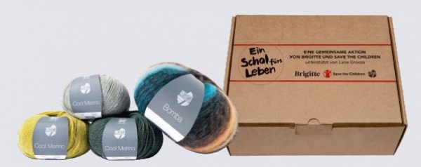 Schal fürs Leben 2025 Charity Wollpaket von Brigitte & Lana Grossa