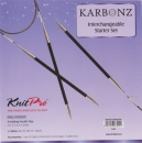 Knit Pro 41621 Nadelspitzen Starter Set Karbonz + Seile + Zubehör